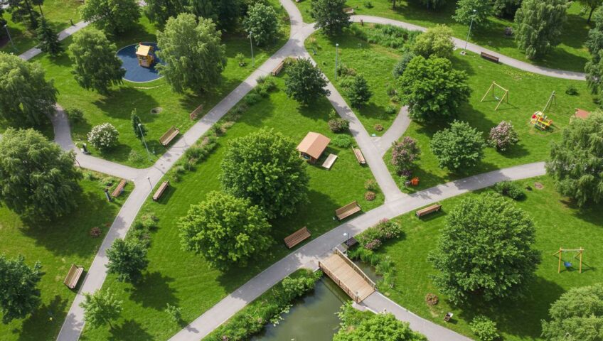 Планировка двора и зон отдыха