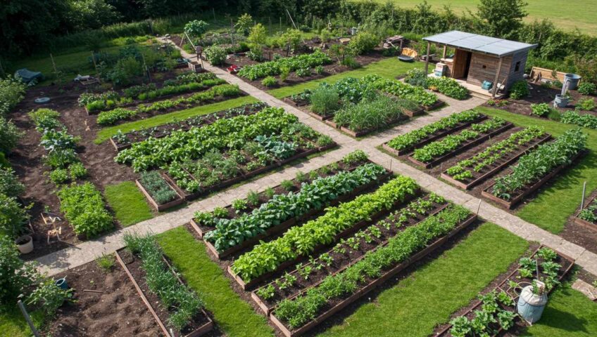 Планировка участка с огородом