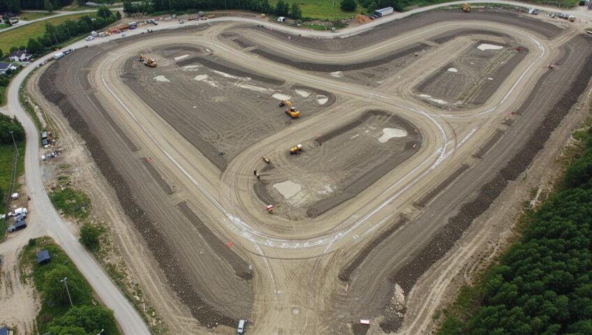 Разметка дорожек на участке