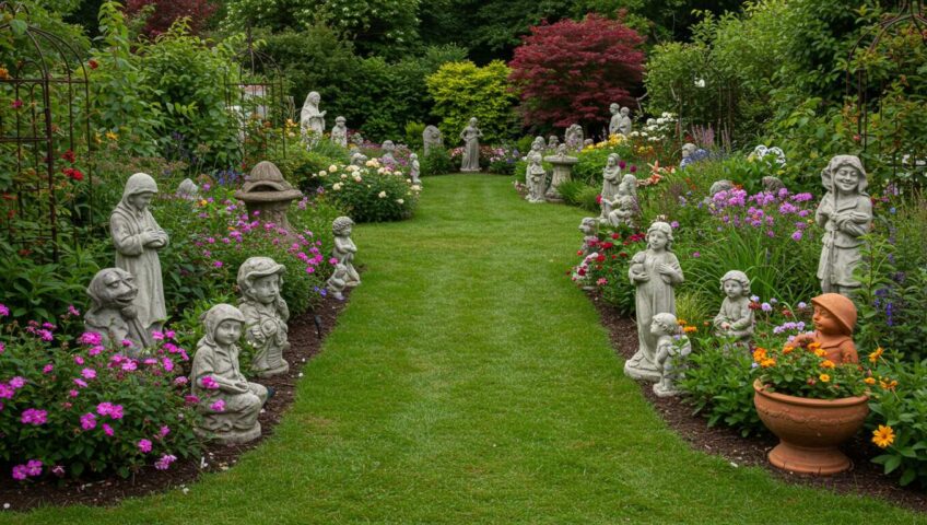 Садовые фигуры в ландшафте