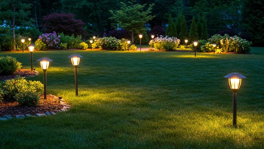 Светильники на газоне: выбор и установка