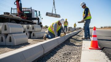 Установка поребриков