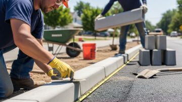 Установка дорожных бордюров цена