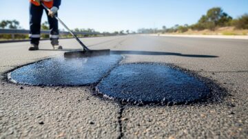 Ремонт асфальта битумом
