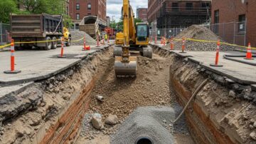 Обратная засыпка канализации