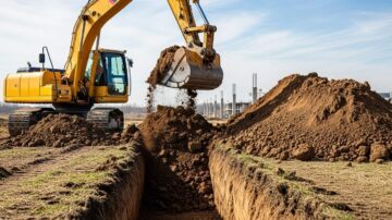 Обратная засыпка экскаватором