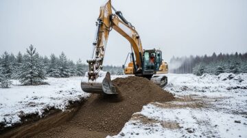 Обратная засыпка зимой