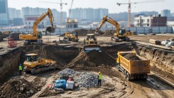 Разбивка котлована