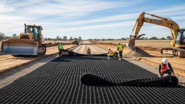 Строительство дорог с георешеткой