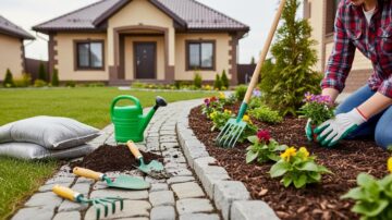 Благоустройство двора в частном доме