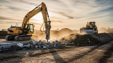 Расчистка участка техникой