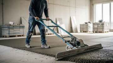 Выравнивание участка под плитку