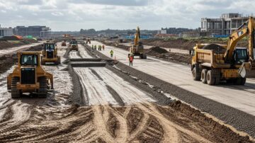 Строительство временных дорог площадок