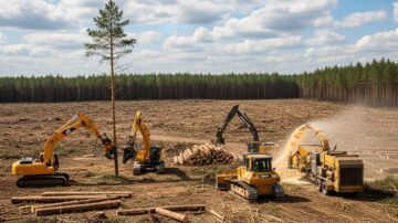 Расчистка лесного участка