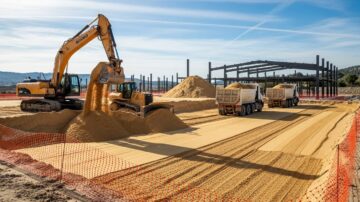 Отсыпка площадки песком