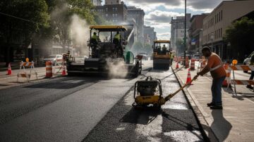 Асфальтирование дорог тротуаров