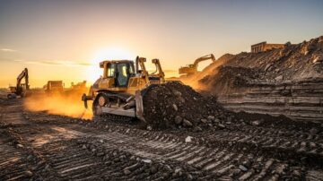 Земляные работы бульдозером