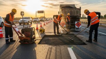 Ямочный ремонт автодорог