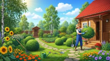 Благоустройство двора на даче