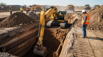 Земляные работы экскаватором