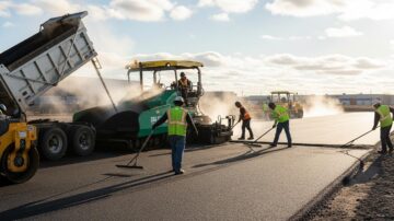 Асфальтирование площадки под автомобиль