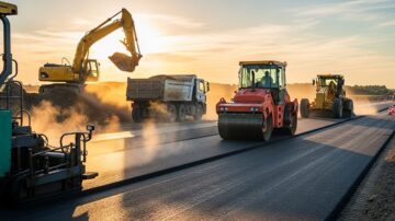 Машины при строительстве дорог