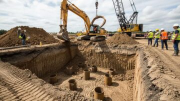 Разработка грунта под сваи