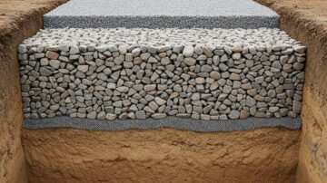 Устройство подушки щебеночной