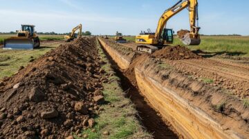 Разработка грунта под трубопровод