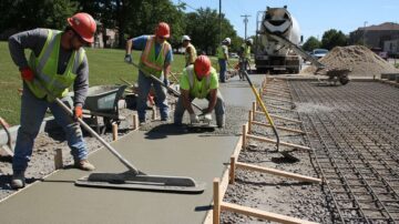 Устройство бетонных тротуаров