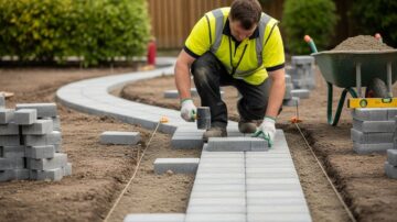 Строительство дорожек из тротуарной плитки