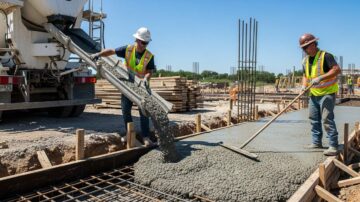 Заливка фундамента