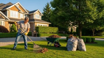 Уборка территории частного дома