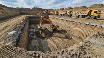 Выемка грунта фундамент