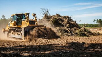 Планировка площадей бульдозерами