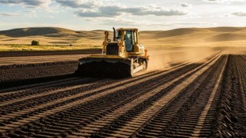 Планировка грунта бульдозером