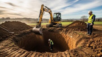 Разработка котлована под колодец