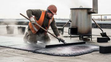 Укладка литого асфальта