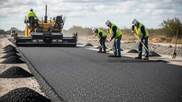 Укладка сухого асфальта