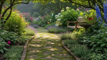 Мощение садовых дорожек