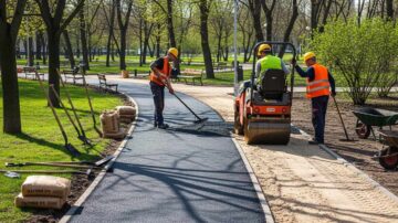 Асфальтирование пешеходных дорожек
