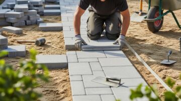 Выложить тротуарную плитку