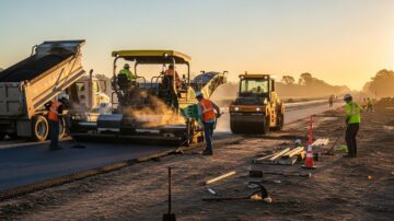 Укладка асфальта площадки