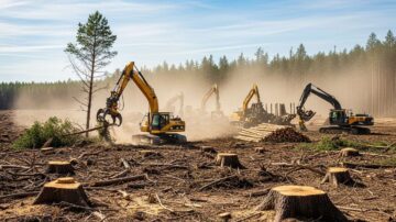 Очистка территории от деревьев