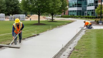 Устройство тротуаров на территории организации