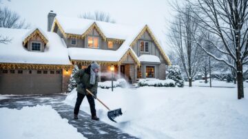 Уборка снега дома