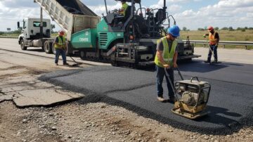 Ремонт асфальтобетонных покрытий дорог