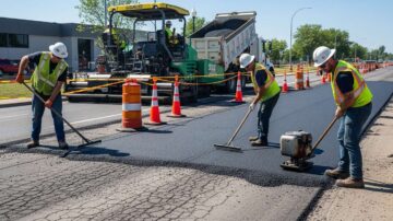 Ремонт участка автомобильной дороги