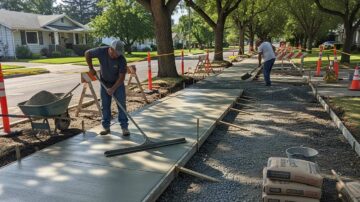 Строительство тротуарной дорожки