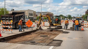 Ремонт дорог на территории